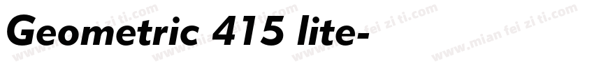 Geometric 415 lite字体转换